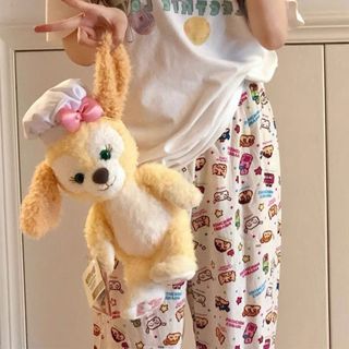 睡褲居家大尺碼 棉 女 長居家褲子純棉寬鬆居家服蠟筆小新薄涼感 短 可愛口袋絲質hello kitty卡通莫代爾女生休閒