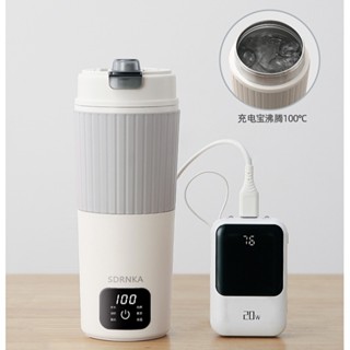 【現貨送轉接頭】日本SDRNKA便攜式燒水壺可type-c保溫 電熱燒水杯家用旅行保溫一件式宿舍小型水壺