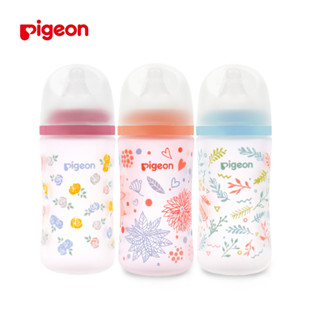 Pigeon貝親 3.0 趣味矽膠塗層玻璃奶瓶奶瓶 8oz/240ml 中等流量