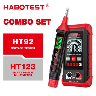 Habotest HT92 HT123 數字萬用表 600V AC/DC 4000 計數智慧萬用表筆式萬用表電壓測試儀,