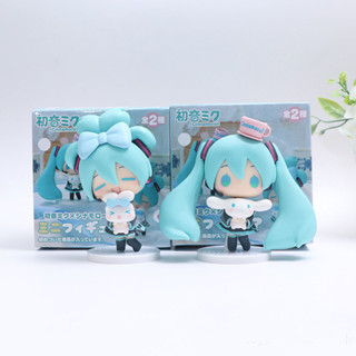 6 件裝動漫初音未來三麗鷗公仔 Miku 帶肉桂公仔 Pvc 可愛雕像收藏模型 Q 娃娃裝飾玩俱生日禮物