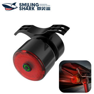 微笑鯊正品 CWD398 自行車尾燈 智慧感應剎車燈 超亮騎行尾燈 Type-c充電 5檔位 紅光 輕巧 防水 戶外夜騎