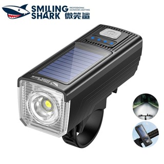 微笑鯊正品 QXD418 LED自行車燈 高亮腳踏車燈 帶喇叭 防眩光設計 4檔 USB帶電顯 防水戶外夜騎山地車燈