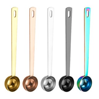 OUKEAI 304不鏽鋼量勺5ml/10ml刻度烘焙計量勺子咖啡豆勺奶粉勺果粉勺