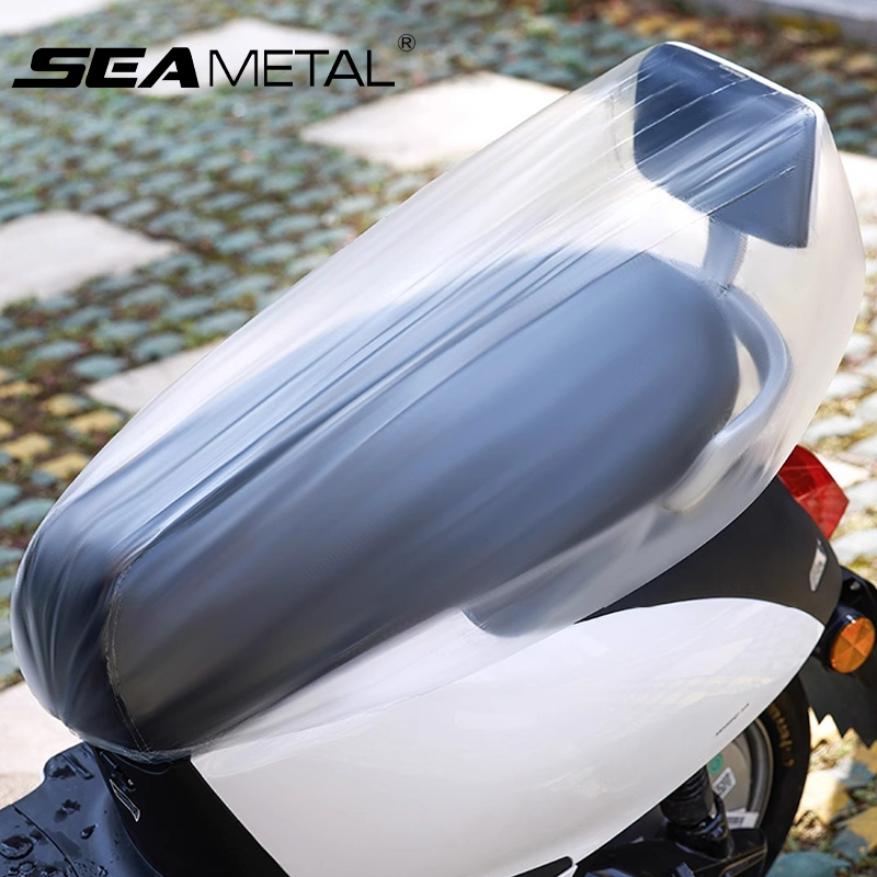 SEAMETAL機車防水座墊套 機車坐墊保護套 摩托車一次性座套電動車防雨防塵座墊透明塑料保護套