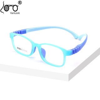 光學兒童眼鏡矽膠兒童 TR90 學生眼鏡框鏡片可更換鼻墊可更換臂適用於 4-11 歲男孩女孩粉色兒童規格方形超輕