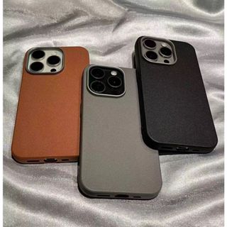 豪華啞光皮革手機殼相容 iPhone 16 15 14 Plus 13 12 11 Pro Max 鏡頭保護防震矽膠套