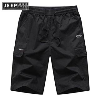 Jeep SPIRIT 1941 ESTD沙灘短褲男士彈力寬鬆休閒五分褲