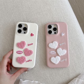 刺繡英文愛心 iPhone 手機殼適用於 iPhone 16 ProMax 15 Plus 15 ProMax 13 1