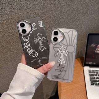 電鍍彩色銀色烏鴉心 IPhone 手機殼適用於 IPhone 16 ProMax 15 ProMax 13 12 11