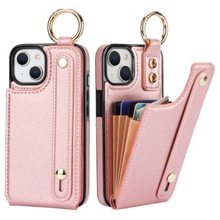 Iphone 14 錢包式保護殼相容 iphone 16/15/14/13/12 PU 皮革錢包保護殼防震保護手機殼