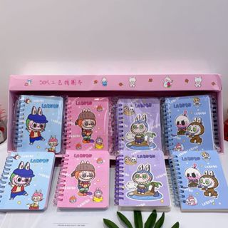 ☆現貨+免運☆拉布布 labubu 筆記本 記事本 日記本 錯題本 文具 文具用品 手帳本 活頁筆記本 線圈筆記本 A6