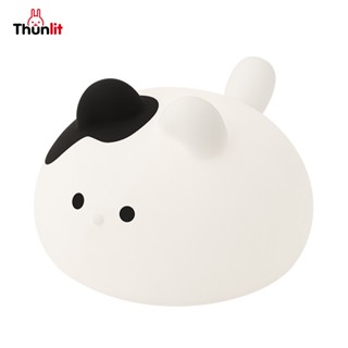 Thunlit 團子貓小夜燈可愛床頭矽膠拍拍燈臥室嬰兒餵奶燈 1200mAh 可充電