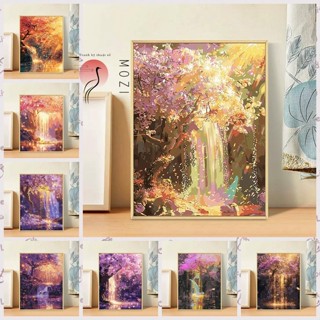 MOZI ✨40*50cm /30*40cm 發財樹diy數字油畫填充畫填色畫手工畫數字畫丙烯畫油彩畫裝飾畫