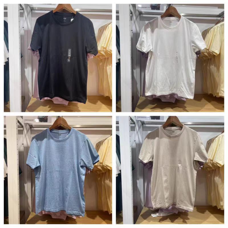 優衣庫男女supima COTTON圓領T恤短袖上衣新品 465494