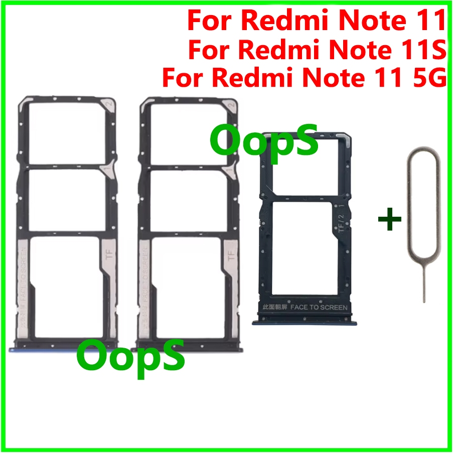 XIAOMI REDMI 適用於小米紅米 Note 11S 11 4G 5G 卡夾托盤芯片插槽免費針的新 Sim 托盤
