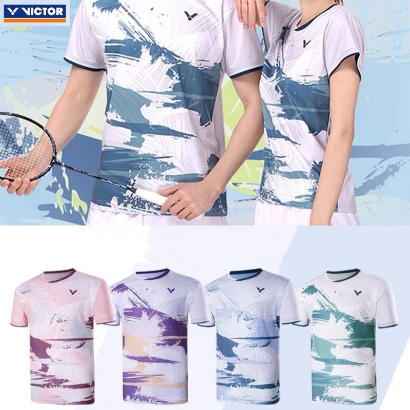 維克多新款夏季男女網球衫速乾吸汗適合學生訓練跑步上衣