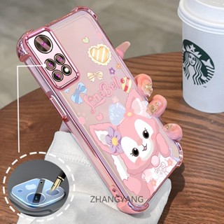Redmi note 11 4G Pro note 11 Pro 5G電鍍四角防摔手機殼唯美卡通可愛人物矽膠TPU軟殼