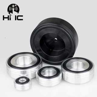 4 件 20x10mm HiFi 音頻鋁合金/橡膠揚聲器防滑腳墊隔離吸收衝擊放大器 DAC 阻尼器底座前置放大器腳架腳釘