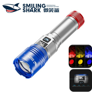 微笑鯊正品 SD7173 LED 強光手電筒 M60 6000流明 Type-c充電 5檔位 帶電顯 防水戶外露營工作