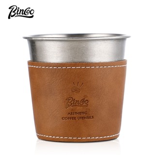 BINCOO 咖啡戶外杯 不銹鋼意式拿鐵杯 美式冷飲杯 露營便攜 復古 185ML