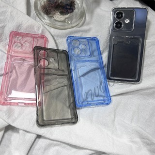 Oppo A3X A3 A40 A80 Reno 13 13F A5 錢包卡槽支架透明防震軟 TPU 外殼保護套
