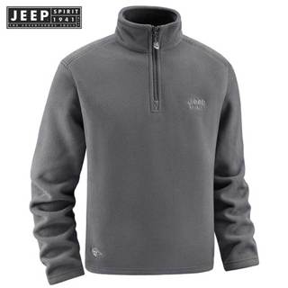 Jeep SPIRIT 1941 ESTD 2024秋冬新款男士抓絨外套加絨立領搖粒絨