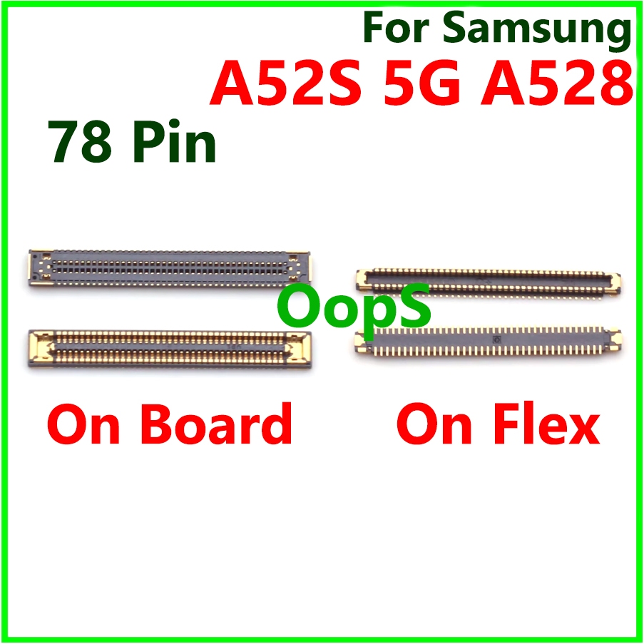 SAMSUNG 適用於三星 A52S 5G A528 手機液晶顯示屏 FPC 連接器主板 Flex 主板 78Pin