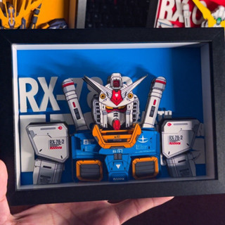 客訂出貨 鋼彈紙藝立體畫RX-78巴巴託斯獨角獸報喪女妖 動漫手辦裝飾節日禮物模型桌面擺件