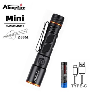 Alonefire X82 Zoom Mini EDC 高亮 XPG LED 筆手電筒 USB 可充電磁鐵小手電筒戶外野
