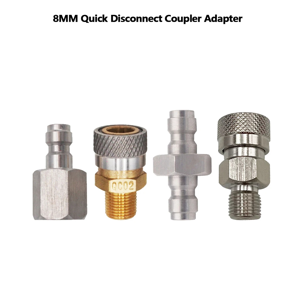 Hpa AIR CO2 氣體快速斷開插頭 QC02 1/8NPT 1/8BSP M10 G1/8" 填充接頭公母適配器適