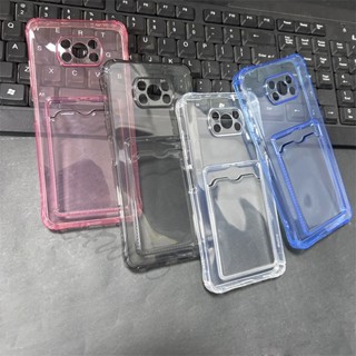 Poco X3 Pro X3 NFC 透明防震錢包卡槽支架口袋軟殼保護套