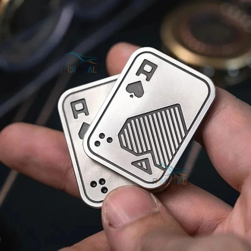 金屬 Fidget Push Slider 成人抗壓玩具 EDC Finger Spinner Poker 緩解焦慮玩具