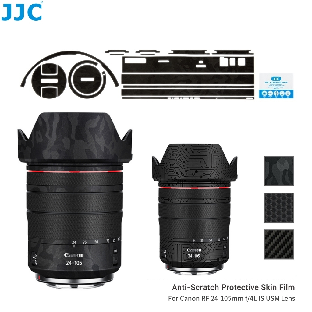 JJC 佳能鏡頭包膜貼膜 Canon RF 24-105mm F4 L IS USM 防刮裝飾貼紙 無殘留