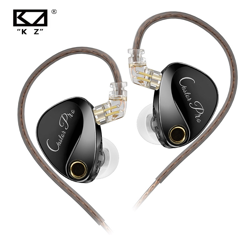 Kz Castor Pro 入耳式有線耳機,帶雙 10 毫米動態驅動器可調節定制 HIFI 音質質量遊戲耳塞