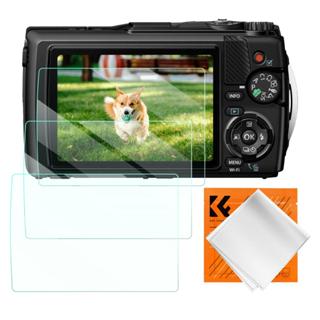 OLYMPUS 相機螢幕保護膜*3 相容奧林巴斯 TG-7、TG-6、TG-5、TG-4、0.3mm 9H 硬度鋼化玻璃