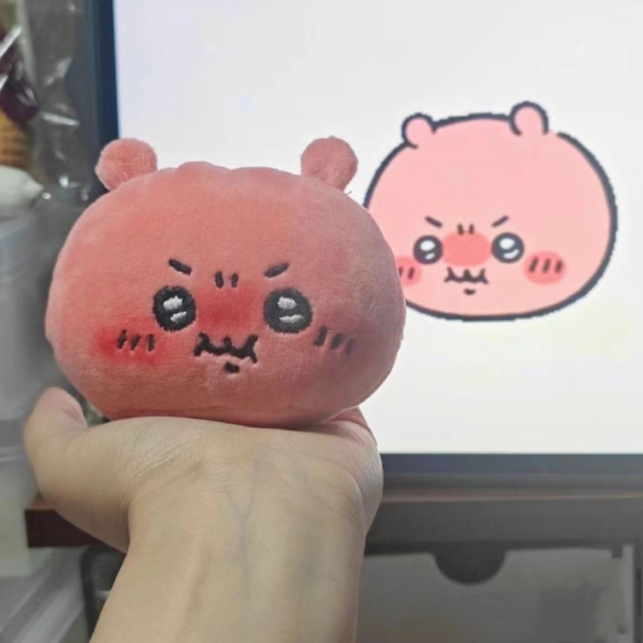 日系可愛吉伊卡哇紅溫憤怒吉伊糰子掛飾 軟萌吉伊創意書包吊飾 吉伊包包吊飾 毛絨吉伊玩偶包包配件 掛飾 禮物禮品