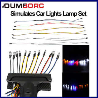 Dumborc 12LED 模擬車燈燈 5mm/3mm 套裝相容 X6DC 接收器,用於公路車坦克模型玩具遙控器上的 R