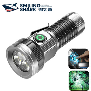 微笑鯊正品 SD5290 LED 迷你 手電筒 超亮M60 6000流明 5檔位 Type-c充電帶背夾 磁吸工作燈防水