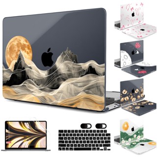 山水彩繪保護殼 MacBook Air Pro 11 12 13 14 15 16寸外殼 M1 M2 M3晶片蘋果筆電水