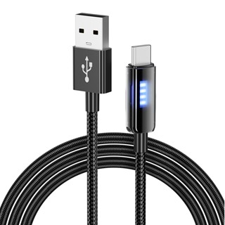 跑馬燈數據線 發光數據線 USB to Type C QC 18W 快充線 編織 充電線