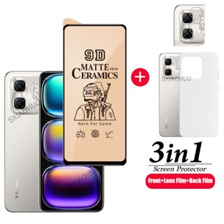3in1 For infinix Hot 50i 鋼化玻璃軟膜適用於infinix Hot 50 螢幕保護膜+鏡頭膜+背