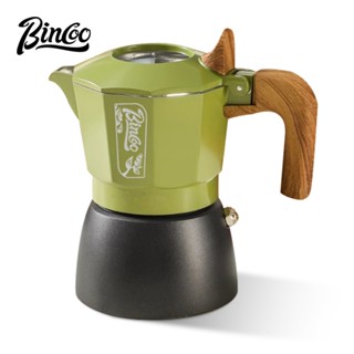 BINCOO 雙閥摩卡壺 家用濃縮小型美式拿鐵咖啡壺套裝 意式咖啡器具 2人份
