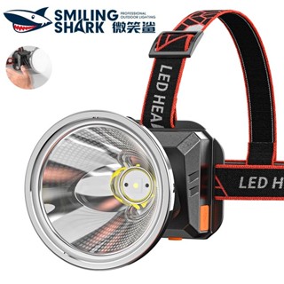 微笑鯊正品 TD8008 LED感應頭燈 爆亮工作頭燈 M99 12000lm 3檔 Type-C電顯 防水戶外露營工作