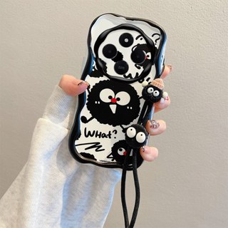 矽膠軟套卡通塗層套手繩手機塗鴉殼防跌落保護套 適用於 Xiaomi Redmi 14C 4G / Redmi 14R 5