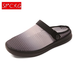 夏季時尚潮流兒童和成人半滑防滑耐磨 Flyknit 網眼棉輕便休閒涼拖鞋 26-46&**-