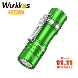Wurkkos TS10 V1&V2 14500 強大的迷你 EDC 手電筒,帶 3* 90 CRI LED