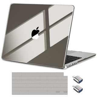 超薄水晶透色保護殼 適用於MacBook Air Pro 13 14 15 16英寸 A3113 A2337 塑膠硬殼