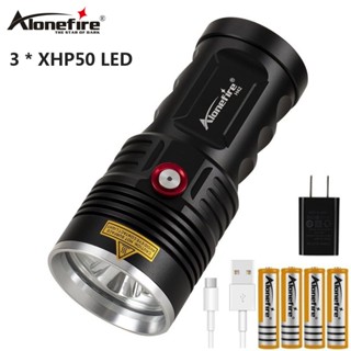 AloneFire H42 6500k 3x XHP50 LED 60W超亮USB可充電防水戶外高功率手電筒釣魚遠足露營