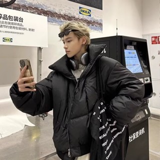 2024新款冬季運動休閒潮牌棉服棉衣男 加厚帥氣保暖麵包服外套男m-2xl